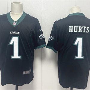 Philadelphia Eagles #1 Jalen Hurts Black 2024 New Vapor Untouchable Limited Football Stitched Jersey