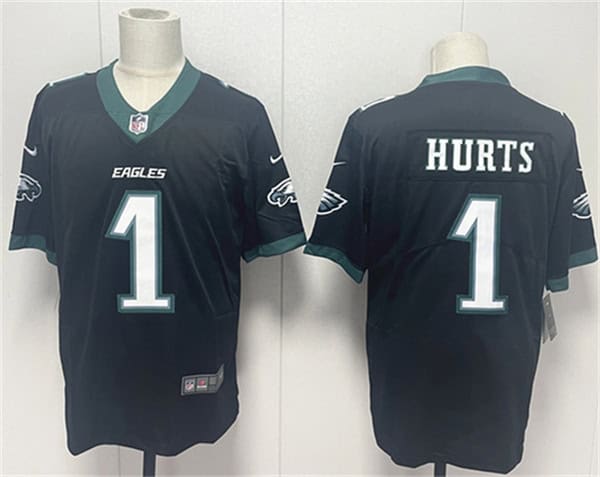 Philadelphia Eagles #1 Jalen Hurts Black 2024 New Vapor Untouchable Limited Football Stitched Jersey