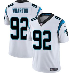 Carolina Panthers #92 Tershawn Wharton White 2025 Vapor Limited Stitched Jersey