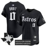 Houston Astros #0 Orbit Black 'Gothic Edition' Vapor Limited Stitched Jersey
