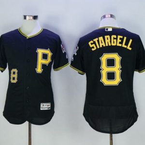 Pirates #8 Willie Stargell Black Flexbase Authentic Collection Stitched Jersey