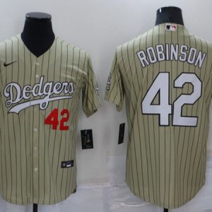 Los Angeles Dodgers #42 Jackie Robinson Cream Cool Base Stitched Jersey