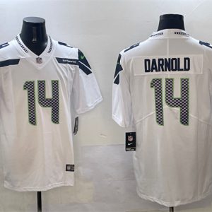 Seattle Seahawks #14 Sam Darnold White 2025 Vapor Limited Stitched Jersey