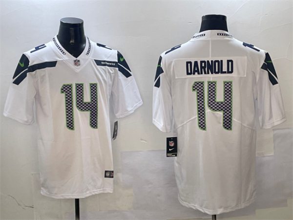 Seattle Seahawks #14 Sam Darnold White 2025 Vapor Limited Stitched Jersey