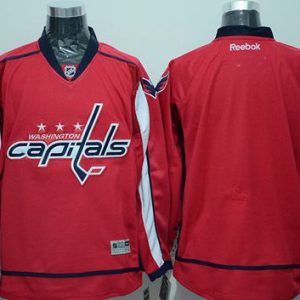 Capitals Blank Stitched Red Jersey