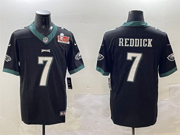 Philadelphia Eagles #7 Haason Reddick Black 2025 Super Bowl LIX Patch Vapor Untouchable Limited Stitched Jersey