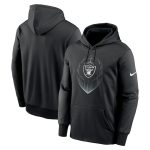 Las Vegas Raiders Black Icon Performance Pullover Hoodie