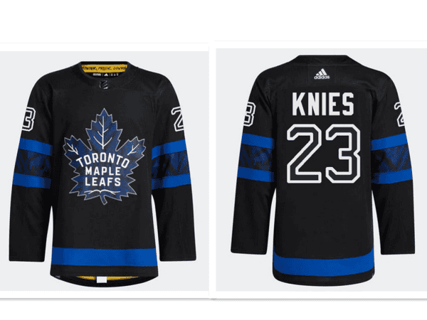 Toronto Maple Leafs adidas #23 Matthew Knies Authentic X Drew House Flipside Alternate Jersey