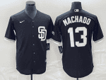 San Diego Padres #13 Manny Machado Black Cool Base Stitched Jersey