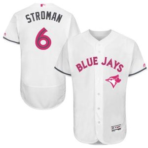 Blue Jays #6 Marcus Stroman White Flexbase Authentic Collection 2016 Mother's Day Stitched Jersey