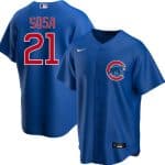 Chicago Cubs Blank #21 Sammy Sosa Blue Cool Base Stitched Jersey