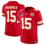 Kansas City Chiefs #15 Patrick Mahomes Red F.U.S.E. Super Bowl LVIII Patch Vapor Untouchable Limited Stitched Jersey