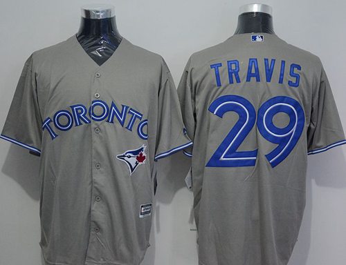 Blue Jays #29 Devon Travis Grey New Cool Base Stitched Jersey