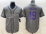Minnesota Vikings #19 Adam Thielen Gray With Patch Cool Base Stitched Jersey
