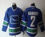 Canucks #2 Hamhuis Blue Third Stitched Jersey