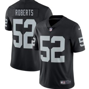 Las Vegas Raiders #52 Elandon Roberts Black 2025 Vapor Stitched Jersey