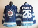 Jets #26 Black Wheeler Dark Blue 2011 Style Stitched Jersey