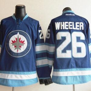 Jets #26 Black Wheeler Dark Blue 2011 Style Stitched Jersey