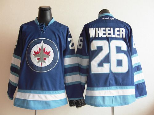 Jets #26 Black Wheeler Dark Blue 2011 Style Stitched Jersey