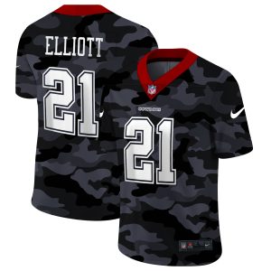 Dallas Cowboys #21 Ezekiel Elliott 2020 Camo Limited Stitched Jersey