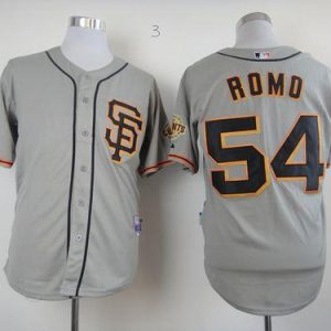 Giants #54 Sergio Romo Grey Cool Base Road 2 Stitched Jersey