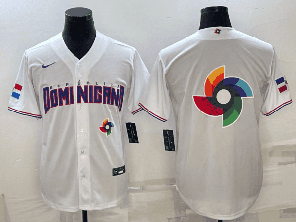 Dominican Republic 2023 White World Big Logo Classic Stitched Jersey