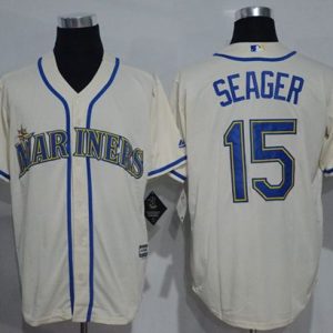 Mariners #15 Kyle Seager Cream New Cool Base Stitched Jersey