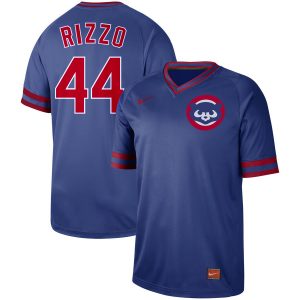 Chicago Cubs #44 Anthony Rizzo Royal Cooperstown Collection Legend Stitched Jersey