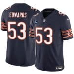 Chicago Bears #53 T.J. Edwards Navy 2024 F.U.S.E. With 1-Star C Patch Vapor Untouchable Limited Stitched Jersey