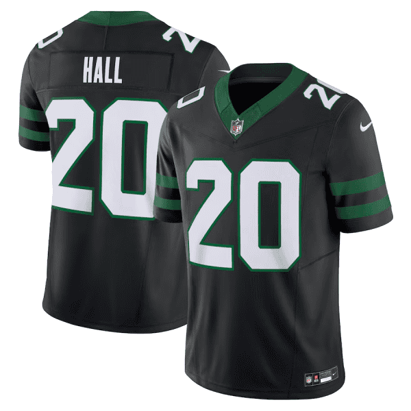New York Jets #20 Breece Hall Black 2023 F.U.S.E. Vapor Limited Throwback Stitched Jersey