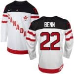 Olympic CA. #22 Jamie Benn White 100th Anniversary Stitched Jersey