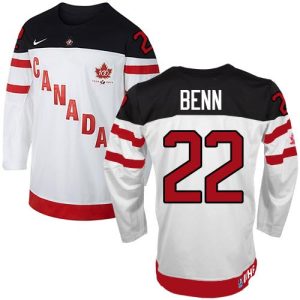 Olympic CA. #22 Jamie Benn White 100th Anniversary Stitched Jersey