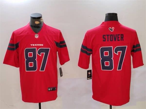 Houston Texans #87 Cade Stover Red Vapor Untouchable Stitched Jersey