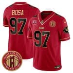 San Francisco 49ers #97 Nick Bosa Red F.U.S.E. Golden Gate Bridge With 1-Star C Patch Scarlet Vapor Limited Stitched Jersey