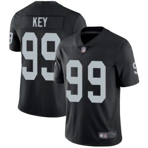 Raiders #99 Arden Key Black Vapor Untouchable Limited Stitched Jersey