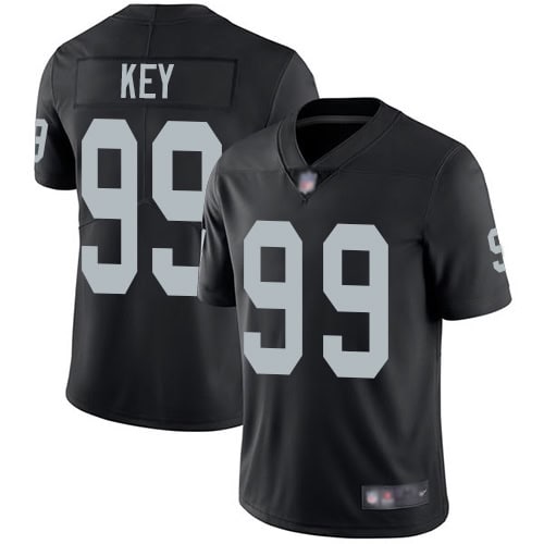Raiders #99 Arden Key Black Vapor Untouchable Limited Stitched Jersey