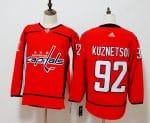 Washington Capitals #92 Evgeny Kuznetsov Red Stitched Adidas Jersey