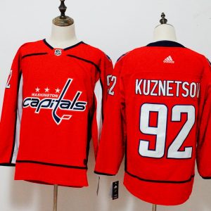 Washington Capitals #92 Evgeny Kuznetsov Red Stitched Adidas Jersey