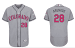 Colorado Rockies #28 Nolan Arenado Gray Flexbase Stitched Jersey