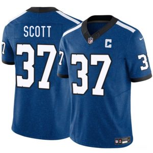 Indianapolis Colts #37 Daniel Scott Blue 2025 F.U.S.E. Throwback Vapor Limited Stitched Jersey