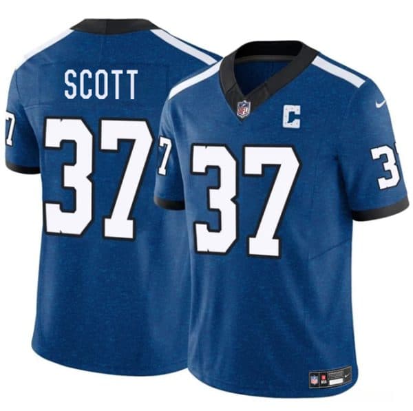 Indianapolis Colts #37 Daniel Scott Blue 2025 F.U.S.E. Throwback Vapor Limited Stitched Jersey