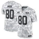 San Francisco 49ers #80 Jerry Rice Arctic Camo 2024 F.U.S.E. Salute To Service Limited Stitched Jersey