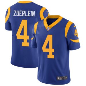 Los Angeles Rams #4 Greg Zuerlein Royal Blue Vapor Untouchable Limited Stitched Jersey