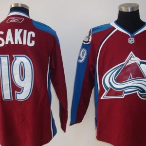 Avalanche #19 Joe Sakic Stitched Red Jersey