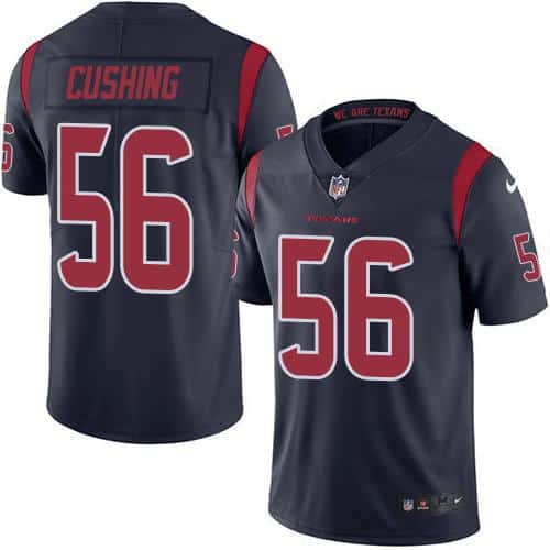 Texans #56 Brian Cushing Navy Blue Stitched Limited Rush Nike Jersey