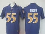 Ravens #55 Terrell Suggs Purple Limited Rush Nike Jersey