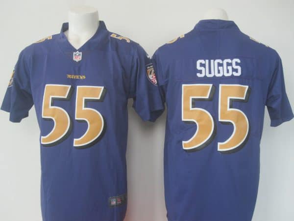 Ravens #55 Terrell Suggs Purple Limited Rush Nike Jersey