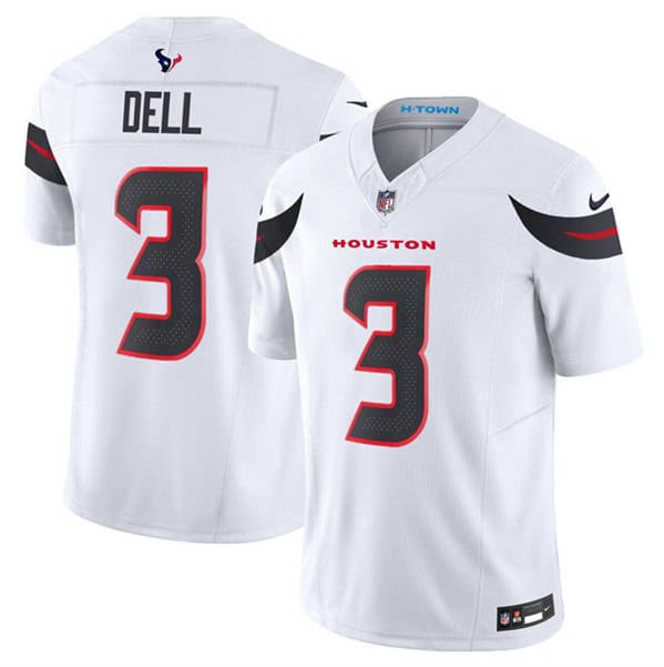 Houston Texans #3 Tank Dell White 2024 Vapor F.U.S.E. Limited Stitched Jersey