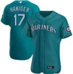Seattle Mariners Aqua #17 Mitch Haniger Flex Base Jersey