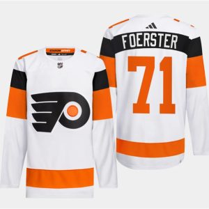Philadelphia Flyers #71 Tyson Foerster White 2024 Stadium Series Stitched Jersey